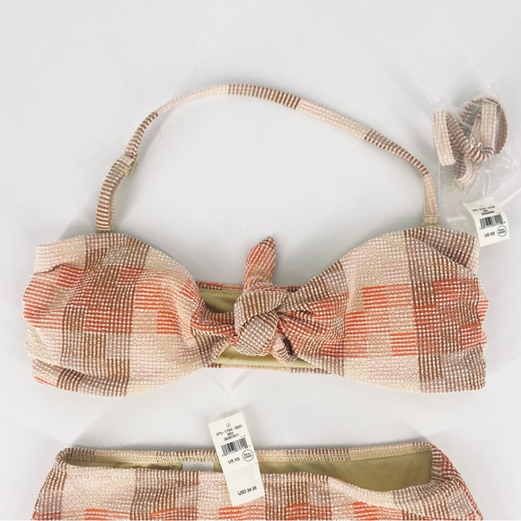 Aerie Patchwork Mid Rise Cheeky Bikini Bottom & Tie Front
Bandeau Bikini Top NWT - Picture 5 of 11